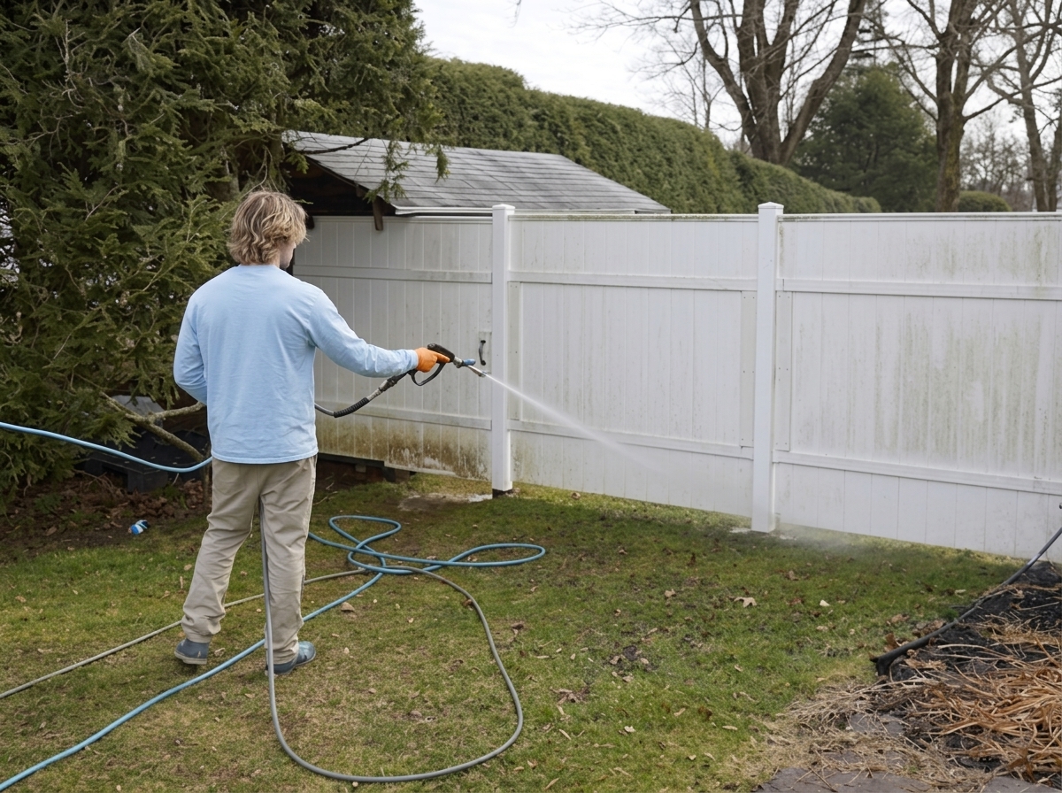 Fence washing